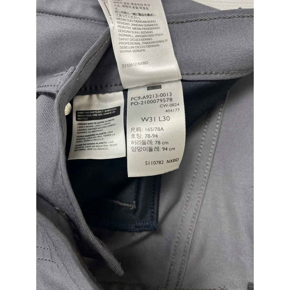 Levi's 511‎ Movement Mens Tech Performance Pants 31x30 Gray Slim Fit Stretch